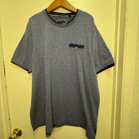 Ted Baker Blue Short Sleeve Tee with Pocket - Picture 1 of 5